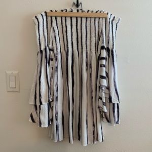 Off The Shoulder Striped Dress